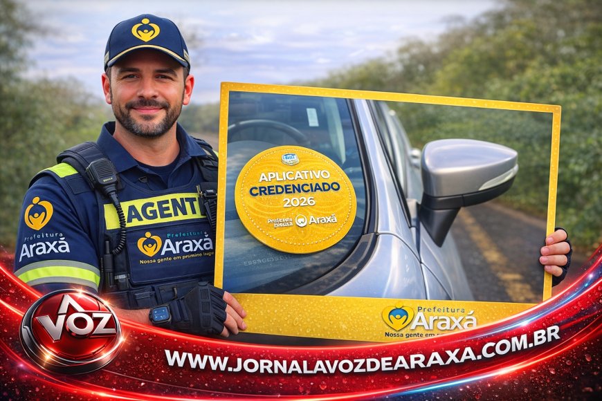 Passageiros devem verificar selo em veículos de aplicativo em Araxá