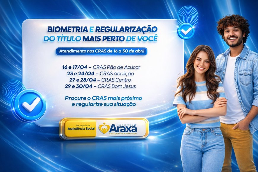 Prefeitura e Justiça Eleitoral levam atendimento para cadastro biométrico aos CRAS de Araxá