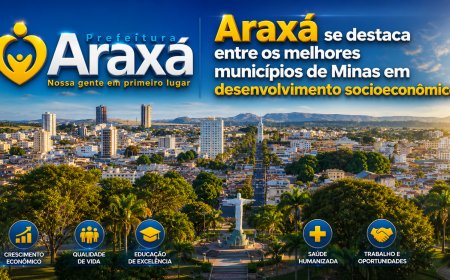 Araxá se destaca entre os melhores municípios de Minas em desenvolvimento socioeconômico