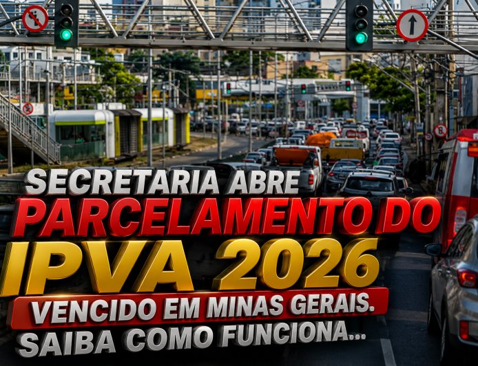 Secretaria abre parcelamento do IPVA 2026 vencido em Minas Gerais. Saiba como funciona