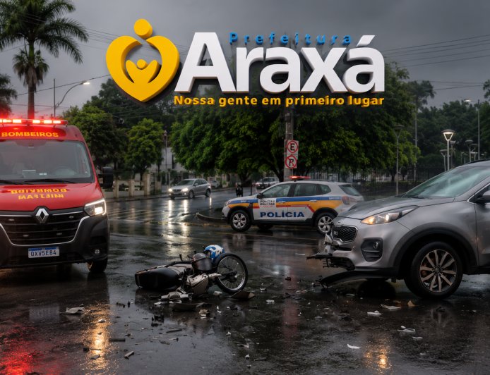 A cada 6 horas, um acidente de trânsito é registrado em Araxá