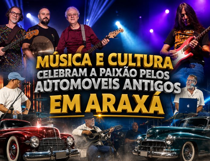 MÚSICA E CULTURA CELEBRAM A PAIXÃO PELOS AUTOMOVEIS ANTIGOS  EM ARAXÁ