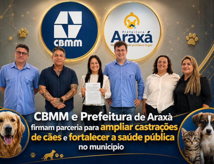 CBMM e Prefeitura de Araxá firmam parceria para ampliar castrações de cães e fortalecer a saúde pública no município