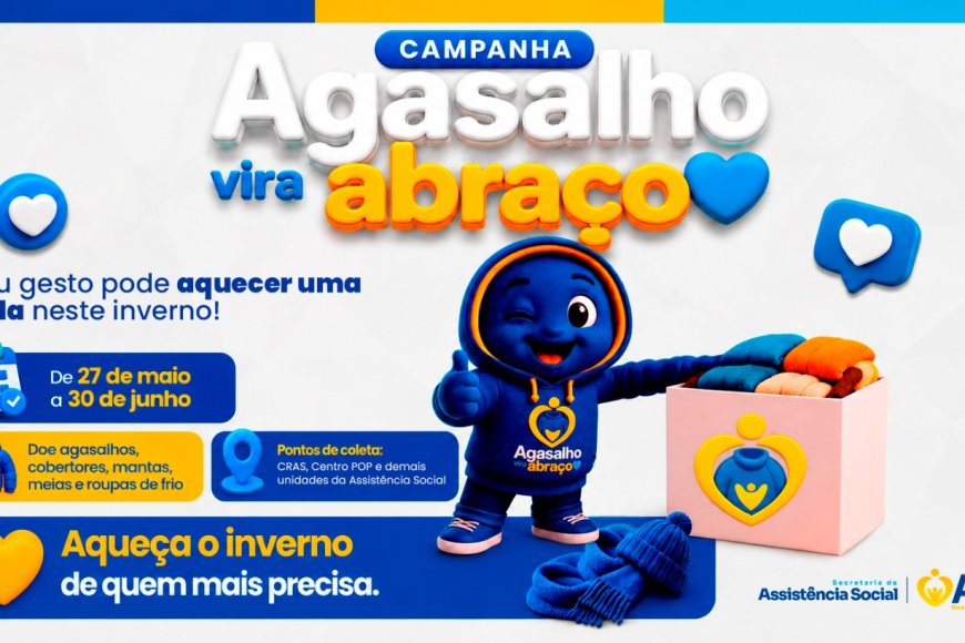 Campanha do Agasalho 2026 convida população a compartilhar calor e solidariedade