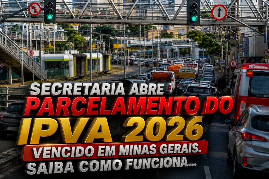Secretaria abre parcelamento do IPVA 2026 vencido em Minas Gerais. Saiba como funciona