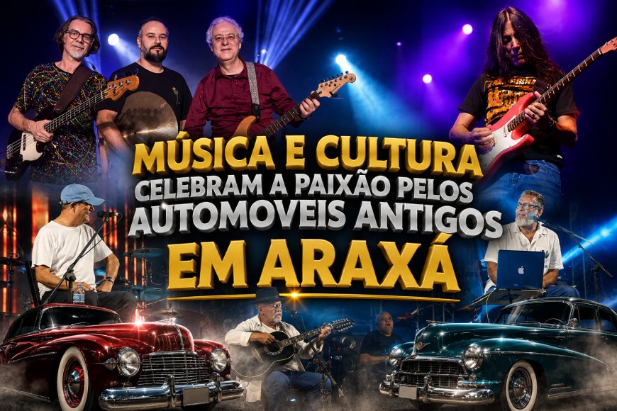 MÚSICA E CULTURA CELEBRAM A PAIXÃO PELOS AUTOMOVEIS ANTIGOS  EM ARAXÁ