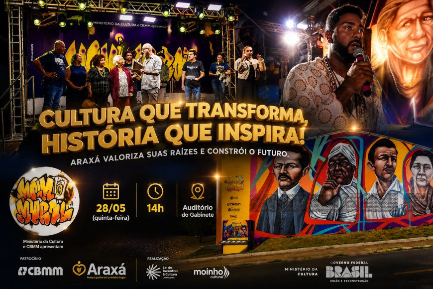 Projeto Memomural transforma ginásios municipais em galerias de arte a céu aberto em Araxá