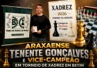 ARAXAENSE TENENTE GONÇALVES É VICE-CAMPEÃO EM TORNEIO DE XADREZ EM BETIM
