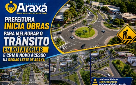 Prefeitura inicia obras para melhorar o trânsito em rotatórias e criar novo acesso na região leste de Araxá