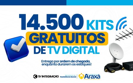 Moradores de Araxá receberão kits gratuitos de TV digital; veja como retirar