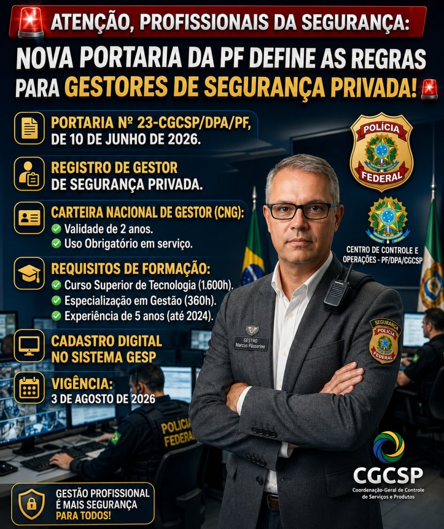 ATENÇÃO PROFISSIONAIS DA SEGURANÇA: