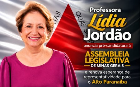 Professora Lídia Jordão anuncia pré-candidatura à Assembleia Legislativa de Minas Gerais e renova esperança de representatividade para o Alto Paranaíba