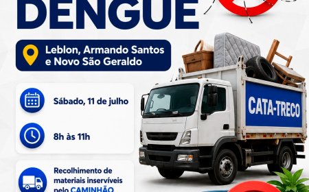 Prefeitura realiza mutirão de combate à dengue nos bairros Leblon, Armando Santos e Novo São Geraldo neste sábado (11)