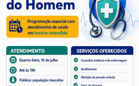 Secretaria de Saúde realiza ações em horário estendido voltadas à saúde do homem nesta quarta (15)