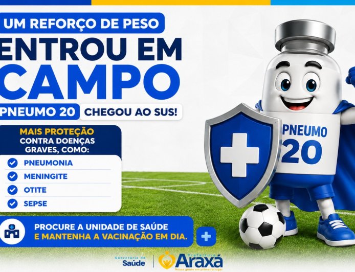 Pneumo 20 passa a integrar calendário vacinal infantil da rede pública em Araxá